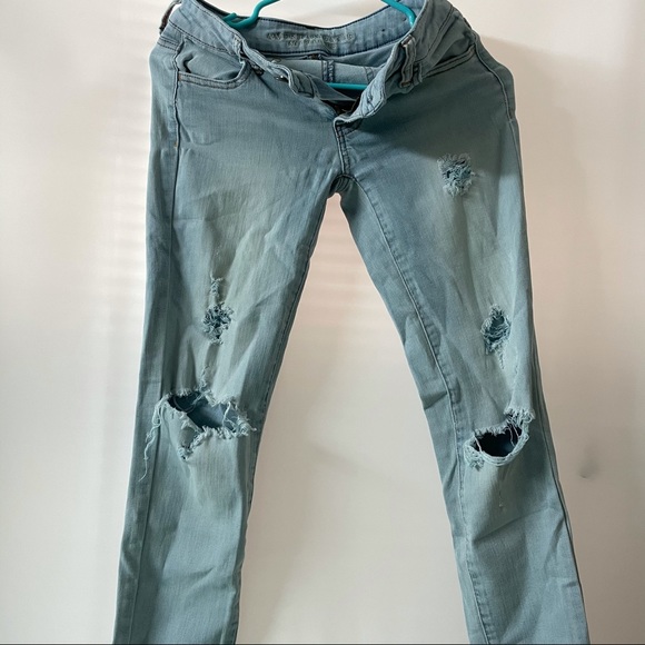 AE super stretch ripped jeggings - Picture 1 of 5